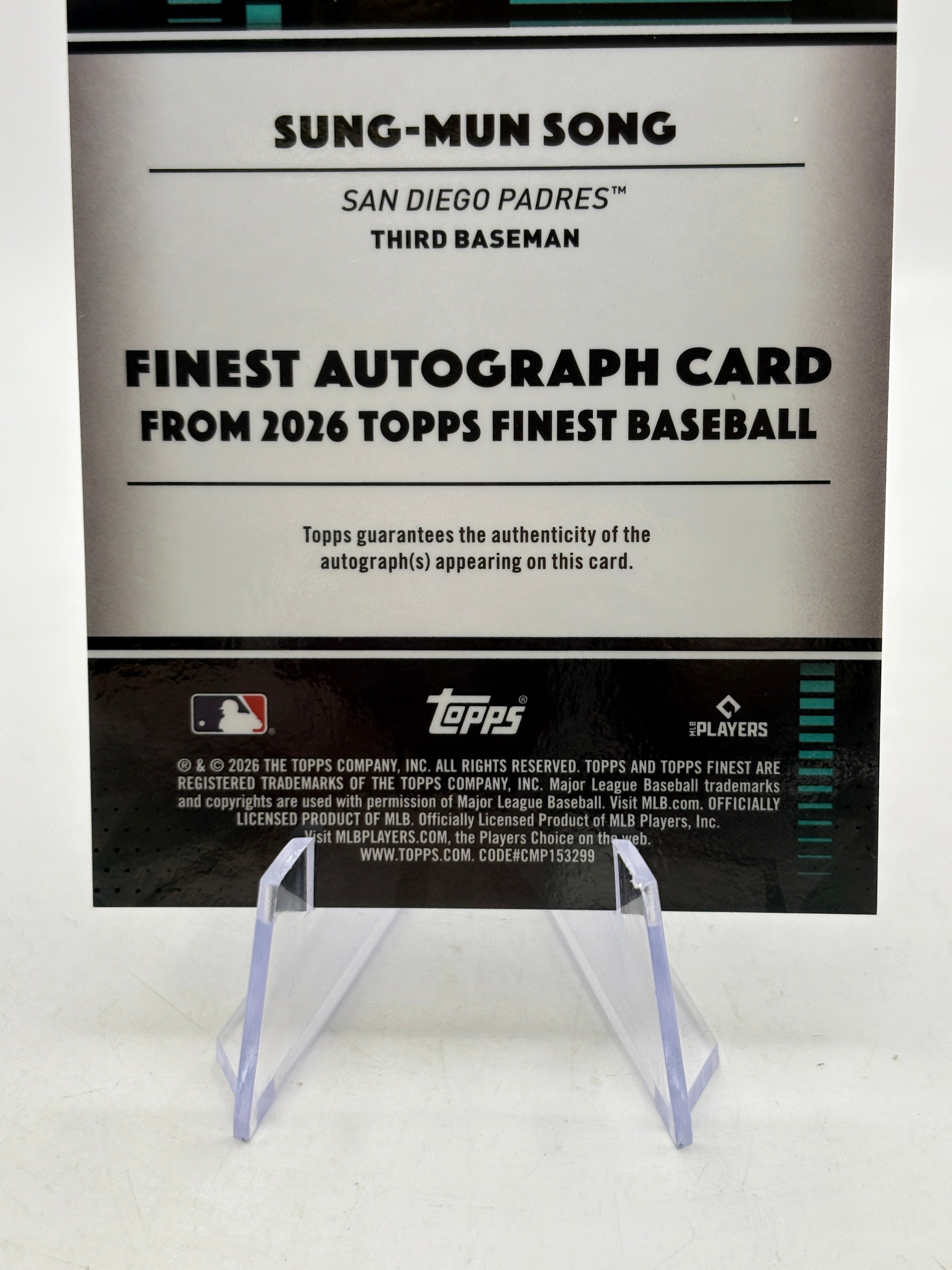 Topps Finest Baseball - Sung-Mun Song Rookie Auto #FMA-SMS - photo 4